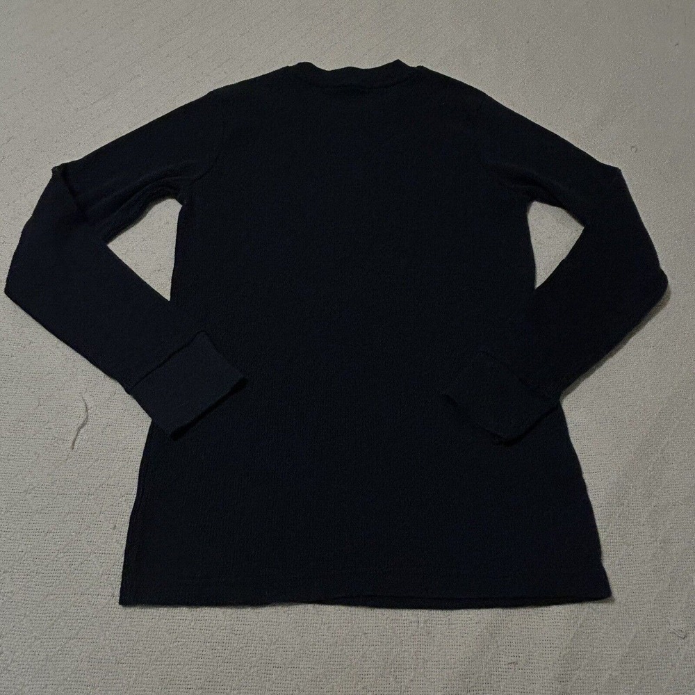 JMR USA Thermal Shirt Mens Medium Navy Blue Waffle Long Sleeve Pullover - Picture 14 of 15